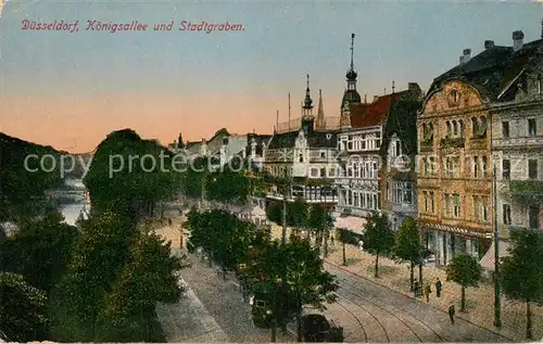 AK / Ansichtskarte Duesseldorf Koenigsallee und Stadtgraben Duesseldorf