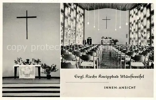 AK / Ansichtskarte Bad_Muenstereifel Evangelische Kirche Innenansicht Bad_Muenstereifel