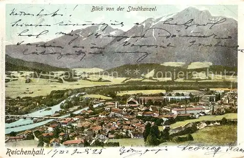 AK / Ansichtskarte Bad_Reichenhall Panorama Blick von der Stadtkanzel Chiemgauer Alpen Bad_Reichenhall