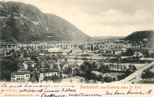 AK / Ansichtskarte Bad_Reichenhall Panorama Blick vom Kirchberg gegen St. Zeno Chiemgauer Alpen Bad_Reichenhall