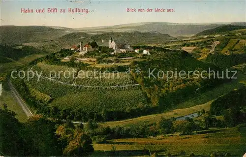 AK / Ansichtskarte Kyllburg_Rheinland Pfalz Hahn und Stift zu Kyllburg Blick von der Linde aus Kyllburg_Rheinland Pfalz