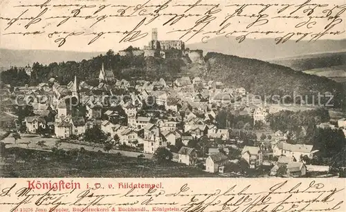 AK / Ansichtskarte Koenigstein_Taunus Panorama Blick vom Hildatempel Koenigstein_Taunus