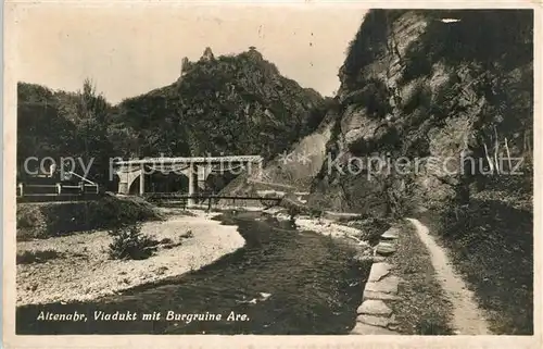 AK / Ansichtskarte Altenahr Viadukt mit Burgruine Are Altenahr