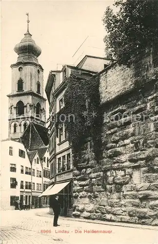 AK / Ansichtskarte Lindau_Bodensee Heidenmauer Lindau Bodensee