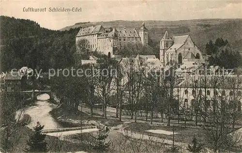 AK / Ansichtskarte Schleiden_Eifel Blick ueber die Olef zum Schloss Schleiden_Eifel