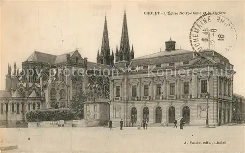 AK / Ansichtskarte Cholet Eglise Notre Dame Theatre Cholet