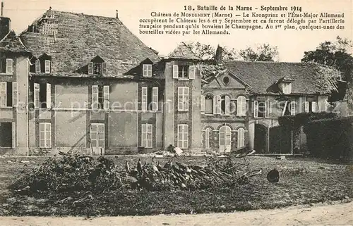 AK / Ansichtskarte Mondement Montgivroux Chateau Bataille de la Marne Mondement Montgivroux