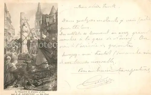 AK / Ansichtskarte Orleans_Loiret Le supplice de Jeanne d Arc Orleans_Loiret