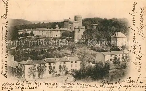 AK / Ansichtskarte Pontgibaud Chateau Pontgibaud