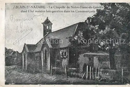AK / Ansichtskarte Ablain Saint Nazaire Chapelle de Notre Dame de Lorette  Ablain Saint Nazaire