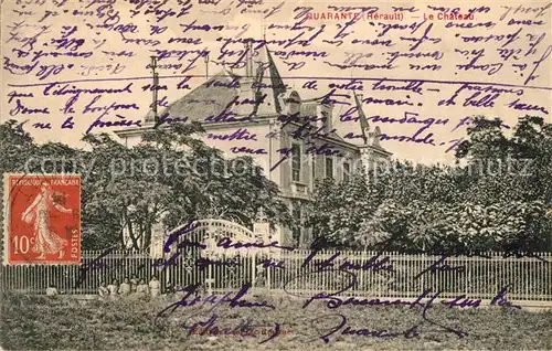 AK / Ansichtskarte Quarante Chateau Quarante