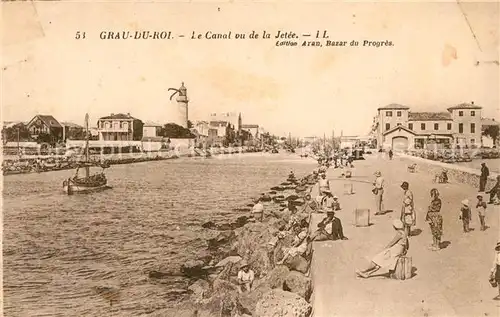 AK / Ansichtskarte Grau_du_Roi_Gard_Le Canal vu de la Jetee Grau_du_Roi_Gard_Le