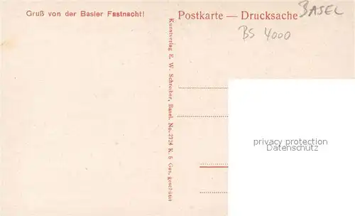 AK / Ansichtskarte Basel_BS Baseler Fastnacht Basel_BS