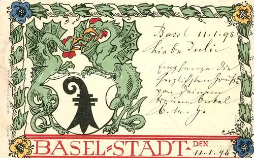 AK / Ansichtskarte Basel_BS Wappen Basel_BS