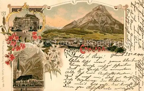 AK / Ansichtskarte Ennenda Panorama Schloss Kirche Ennenda