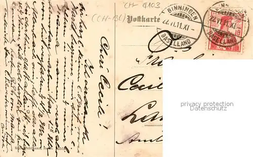 AK / Ansichtskarte Basel_BS Villa Appenzeller Bottminger Muehle Basel_BS