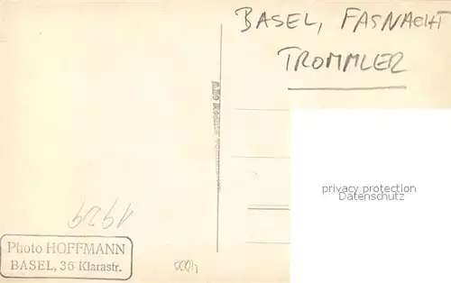 AK / Ansichtskarte Basel_BS Baseler Fastnacht Trommler Basel_BS