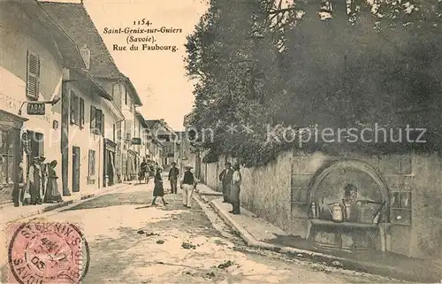 AK / Ansichtskarte Saint Genix sur Guiers Rue du Faubourg Saint Genix sur Guiers