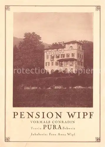 AK / Ansichtskarte Pura Pension Wipf Pura