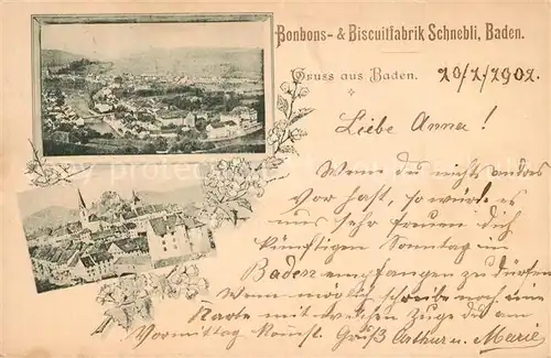 AK / Ansichtskarte Baden_AG Panorama Baden_AG
