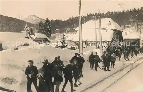 AK / Ansichtskarte Saint_Cergue_VD La Gare en hiver Saint_Cergue_VD