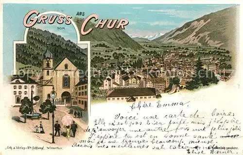 AK / Ansichtskarte Chur_GR Dom Panorama Chur_GR