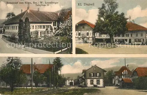 AK / Ansichtskarte Dietwil Restaurant zum Baeren Ortsansicht Dietwil