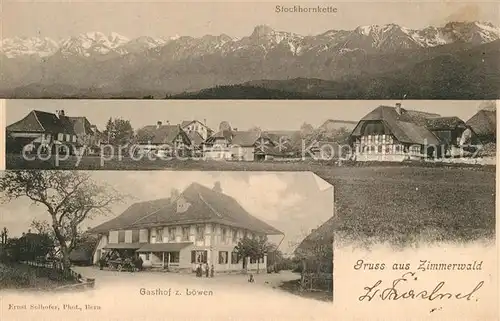 AK / Ansichtskarte Zimmerwald Stockhornkette Gasthof zum Loewen Zimmerwald