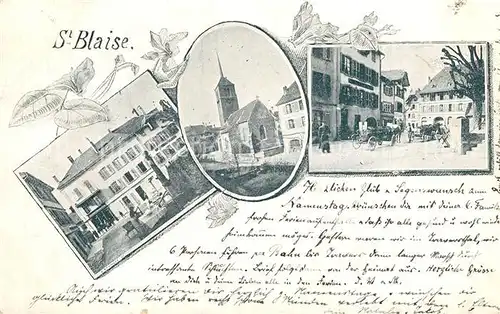 AK / Ansichtskarte Saint_Blaise_NE Teilansichten Kirche Saint_Blaise_NE