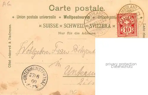 AK / Ansichtskarte Zurzach Rathausplatz Kath Kirche Reform Kirche Bahnhofstrasse Zurzach