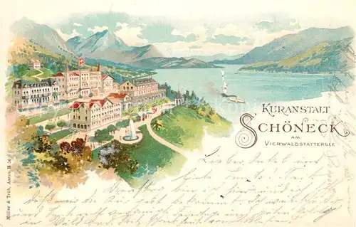 AK / Ansichtskarte Vierwaldstaettersee_SZ Kuranstalt Schoeneck Vierwaldstaettersee_SZ