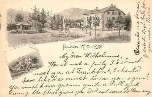 AK / Ansichtskarte Fleurier Panorama Gasthaus Fleurier