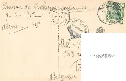 AK / Ansichtskarte Cochem_Mosel Mosel Blick vom Sehl Cochem Mosel