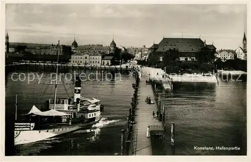 AK / Ansichtskarte Konstanz_Bodensee Hafenpartie Konstanz_Bodensee