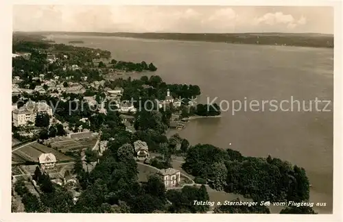 AK / Ansichtskarte Tutzing Starnberger See Fliegeraufnahme Tutzing