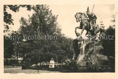 AK / Ansichtskarte Herford Wittekind Brunnen Herford
