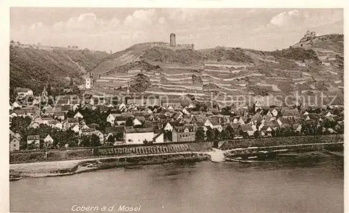 AK / Ansichtskarte Kobern Gondorf Fliegeraufnahme Moselpartie Kobern Gondorf