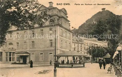 AK / Ansichtskarte Bad_Ems Kurhaus mit Benedeltistein Bad_Ems