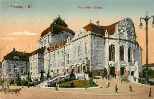 AK / Ansichtskarte Freiburg_Breisgau Stadttheater Freiburg Breisgau