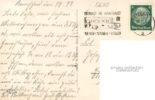 AK / Ansichtskarte Remscheid Talsperre  Remscheid