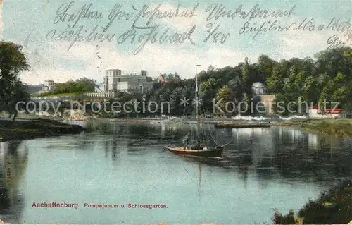 AK / Ansichtskarte Aschaffenburg_Main Pompejanum und Schlossgarten Aschaffenburg Main