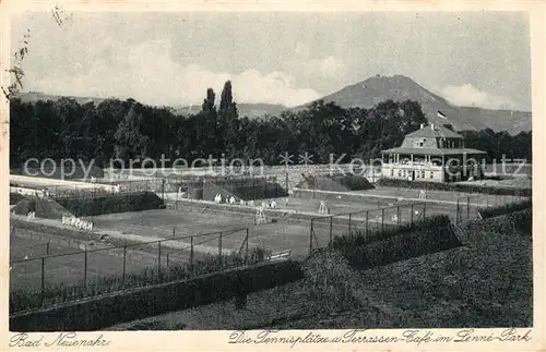 AK / Ansichtskarte Bad_Neuenahr Ahrweiler Tennispl?tze Terrassen Caf? im Lenne Park Bad_Neuenahr Ahrweiler