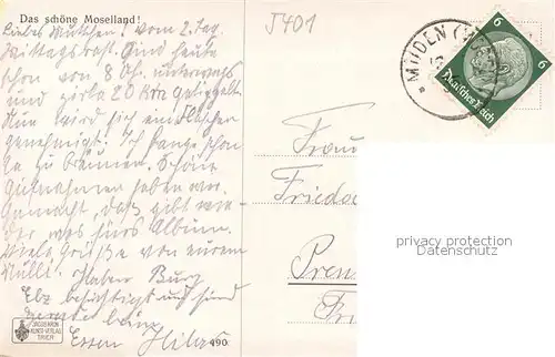 AK / Ansichtskarte Moselkern Moselpartie Moselkern