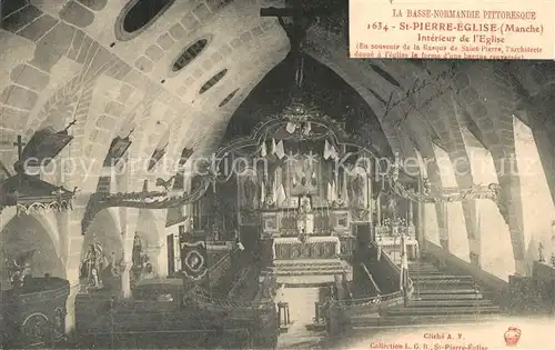 AK / Ansichtskarte Saint Pierre Eglise Interieur de l Eglise  Saint Pierre Eglise
