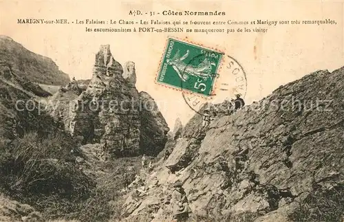 AK / Ansichtskarte Longues sur Mer Marigny sur Mer Les Falaises Le Chaos Longues sur Mer