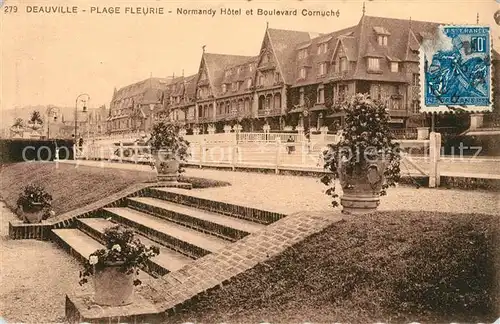 AK / Ansichtskarte Deauville Plage Fleurie Normandy Hotel Boulevard Cornuche  Deauville