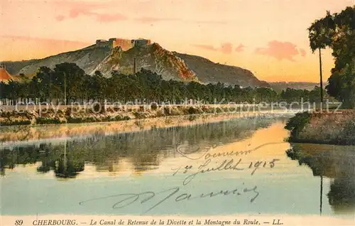 AK / Ansichtskarte Cherbourg_Octeville_Basse_Normandie Canal de Retenue de la Divette Montagne du Roule  Cherbourg_Octeville
