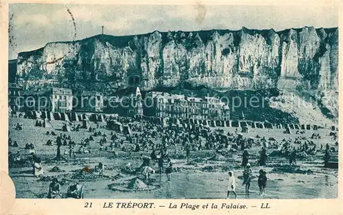 AK / Ansichtskarte Le_Treport Plage Falaise  Le_Treport