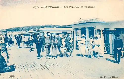 AK / Ansichtskarte Deauville Les Planches Bains  Deauville