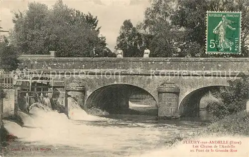 AK / Ansichtskarte Fleury sur Andelle Chutes de l Andelle Pont de la Grande Rue Fleury sur Andelle